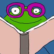 Green monster with book