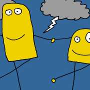 Two dancing monsters