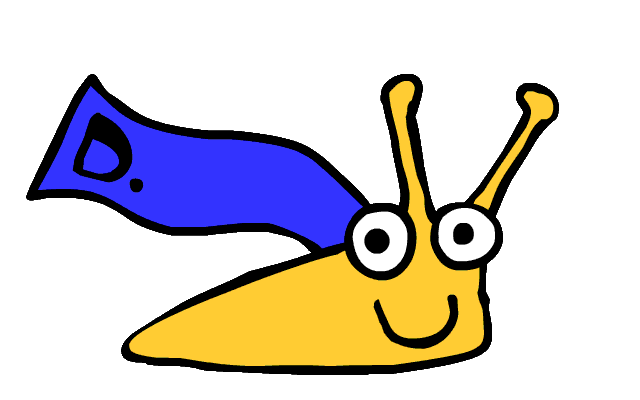 Danger Slug cares about your safety! Look both ways before you cross the sidewalk!