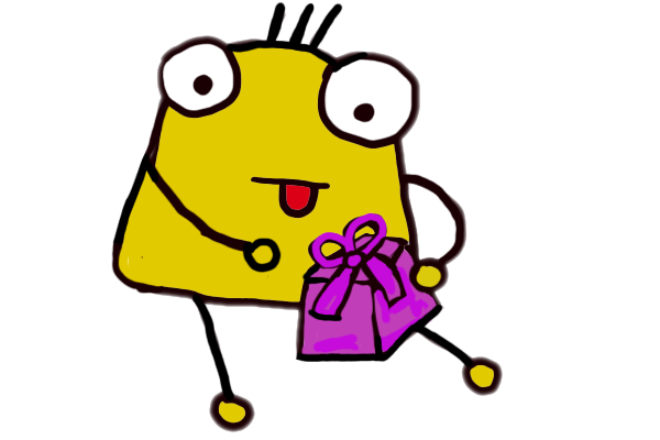 Smoopy the monster loves Christmas and presents